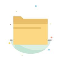 Folder File Data Storage Abstract Flat Color Icon Template vector