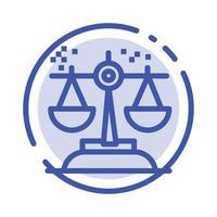 Choice Conclusion Court Judgment Law Blue Dotted Line Line Icon vector