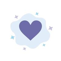 Love Instagram Interface Like Blue Icon on Abstract Cloud Background vector