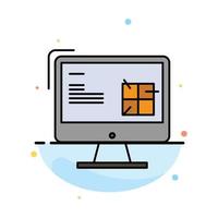 Computer Construction Repair Lcd Design Abstract Flat Color Icon Template vector