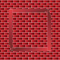 Frame brick wallpaper vector