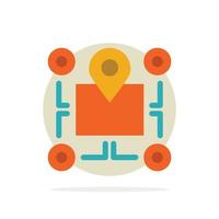 Location Map Chip Area Pointer  Abstract Circle Background Flat color Icon vector