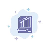 Statistics Analysis Analytics Business Chart Graph Market Blue Icon on Abstract Cloud Background vector