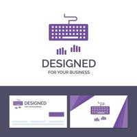 Creative Business Card and Logo template Keyboard Interface Type Typing Vector Illustration