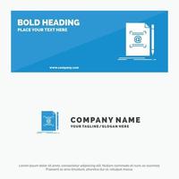 Note Letter Text Mail Create SOlid Icon Website Banner and Business Logo Template vector