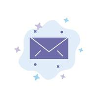 mensaje correo electrónico icono azul en el fondo de la nube abstracta vector
