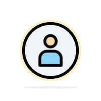 Man Worker Basic Ui Abstract Circle Background Flat color Icon vector