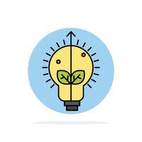 Success Idea Bulb Light Abstract Circle Background Flat color Icon vector