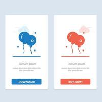 Balloon Easter Nature  Blue and Red Download and Buy Now web Widget Card Template vector