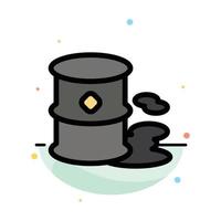 Barrels Environment Garbage Pollution Abstract Flat Color Icon Template vector