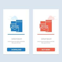 Advertising Branding Identity Corporate  Blue and Red Download and Buy Now web Widget Card Template