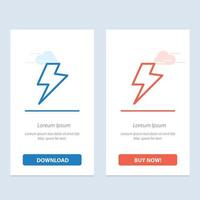 Power Charge Electric  Blue and Red Download and Buy Now web Widget Card Template vector