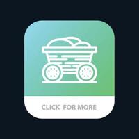 Trolley Cart Food Bangladesh Mobile App Button Android and IOS Line Version vector