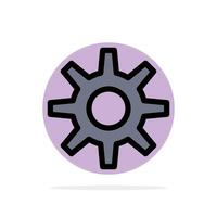 Gear Setting Wheel Abstract Circle Background Flat color Icon vector