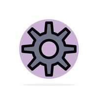 Gear Setting Wheel Abstract Circle Background Flat color Icon vector