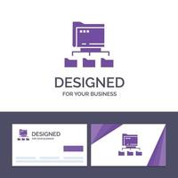 Creative Business Card and Logo template Folder Folders Network Computing Vector Illustration