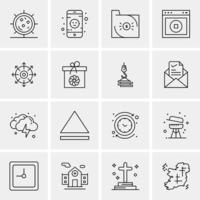 16 Universal Business Icons Vector Creative Icon Illustration to use in web and Mobile Related proje