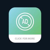 Ad Blocker Ad Blocker Digital Mobile App Button Android and IOS Line Version vector