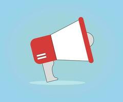 Megaphone flat illustration vector