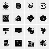 16 iconos universales de negocios vector ilustración de icono creativo para usar en proyectos relacionados con la web y dispositivos móviles