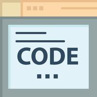 Browser Internet Code Coding  Flat Color Icon Vector icon banner Template