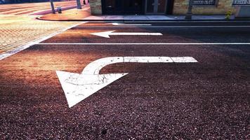 Symbols on the ground on every road in the world 3D rendering photo