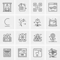 16 Universal Business Icons Vector Creative Icon Illustration to use in web and Mobile Related proje