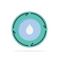 Energy Water Power Nature Abstract Circle Background Flat color Icon vector