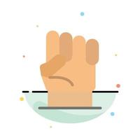 Freedom Hand Human Power Strength Abstract Flat Color Icon Template vector