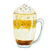 acuarela café macchiato png