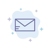 Mail Email School Blue Icon on Abstract Cloud Background vector