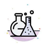 Tube Flask Lab Science Abstract Flat Color Icon Template vector