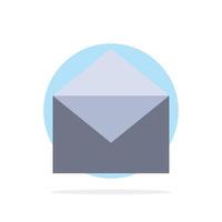 Email Mail Message Open Abstract Circle Background Flat color Icon vector