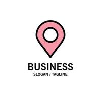 Location Marker Pin Business Logo Template Flat Color vector