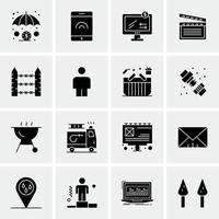 16 Universal Business Icons Vector Creative Icon Illustration to use in web and Mobile Related proje