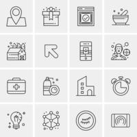 16 Universal Business Icons Vector Creative Icon Illustration to use in web and Mobile Related proje