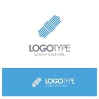 Rope Pack Set Blue Logo Line Style vector