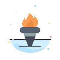 Flame Games Greece Holding Olympic Abstract Flat Color Icon Template vector