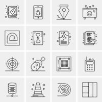 16 Universal Business Icons Vector Creative Icon Illustration to use in web and Mobile Related proje