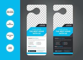 Real Estate Door Hanger Template Design vector