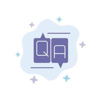 Chat Comment Education Message Blue Icon on Abstract Cloud Background vector