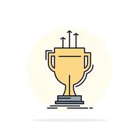 award competitive cup edge prize Flat Color Icon Vector