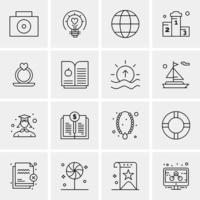 16 Universal Business Icons Vector Creative Icon Illustration to use in web and Mobile Related proje