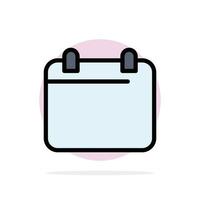 Calendar Day Date Year Abstract Circle Background Flat color Icon vector