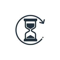 hourglass icon in trendy flat style isolated on white background. hourglass symbol for web and mobile apps. vector