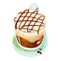 acquerello caramello macchiato png