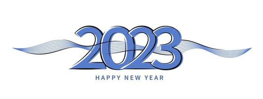 2023 Happy New Year logo text design. Number 2023 design template. Vector illustration