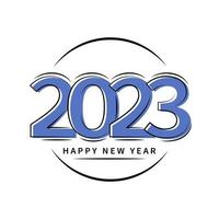 Texto del logotipo de feliz año nuevo 2023. plantilla de diseño número 2023 para calendario. vector