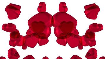 3D Rendering Hearts Flower Background photo