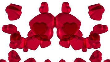 3D Rendering Hearts Flower Background photo